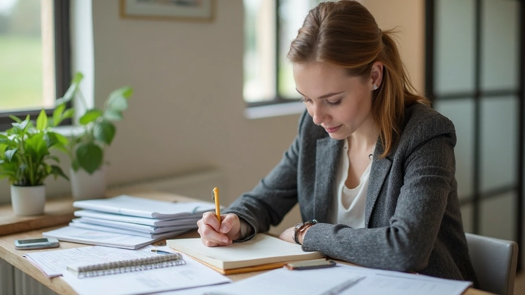 Utgiftsspårning med anteckningsbok och penna