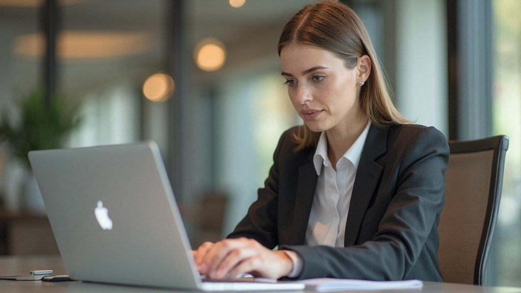 Person jämför produkter och priser på två skärmar